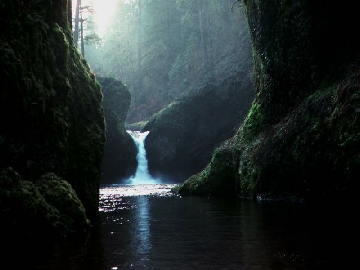 LOOKING OUT OF A CAVERN